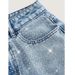 Women's Stretch Denim Jeans – Straight Leg, Washed Blue With Beaded Embellishments (XS-XXXXXL)_mkmklike.com