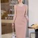 Women's Clothing Long Sleeve High-end Temperament Professional Suit Goddess Fan Two-piece Dress Celebrity Style_mkmklike.com