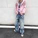 "Men's Vintage Washed Distressed Patchwork Jeans – Straight Leg & Relaxed Fit | Retro Streetwear Denim Pants | 90s Grunge Style"_mkmklike.com