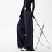 Song Jeong-eun's Dark Blue Straight-leg Jeans For Women, New Spring Style, Petite Loose Wide-leg Pants, Vintage_mkmklike.com