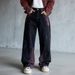 Men's Loose Straight-Leg Jeans With Aurora Purple Wash & Hand-Brushed Details Hand-Brushed Distressing_mkmklike.com