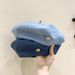 Hot Sale Retro Denim Beret Hat French Octagonal Breathable Leisure Visor Outdoor Flat Cap Women's Female Ladies_mkmklike.com