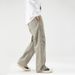 New In Stock Trendy Men's Khaki Casual Pants Loose Comfortable Street Fashion Versatile Straight Long_mkmklike.com