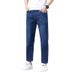 300 Pounds Plus Size Men's Wholesale Spring And Summer Thin Fabric Nine Point Jeans Men's Nine Point Plus Fat Plus Size Slim Fit Korean Pants_mkmklike.com