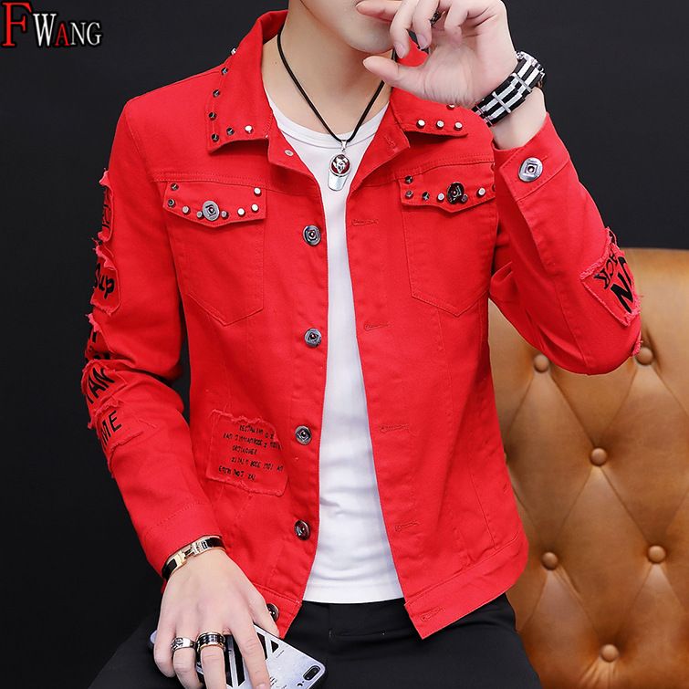 Men's Clothing Personalized Ripped Denim Clothes Trendy Jacket_mkmklike.com