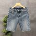 Men's Slim-Fit Stretch Denim Shorts – Korean Street Style 5-Inch Inseam Summer Shorts With Tapered Leg (28-36) – Lightweight & Breathable_mkmklike.com