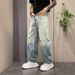 Men's Summer Style Jeans Fashion Loose Straight Leg Wide Leg Ripped Casual Pants Trendy Thin Versatile_mkmklike.com