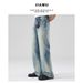 Men's Clothing Spring And Summer Gradient High Street Neutral Wide Leg Loose Baggy Jeans Flared Jeans For Men And Women_mkmklike.com