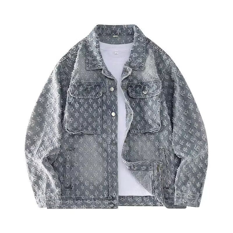 Men's Washed Denim Jacket - Stylish Slim Fit Casual Coat With Premium Design For Winter & Fall_mkmklike.com
