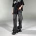 Nordmann Black Gray Jeans Men High Street Vintage Trend Hip Hop Floor Length BF American Style Straight Loose Casual Pants_mkmklike.com