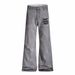Wasteland Vintage Dirty Denim Flared Men's Vibe Style Hippie Trend Niche Loose Wide-Leg Long Pants_mkmklike.com