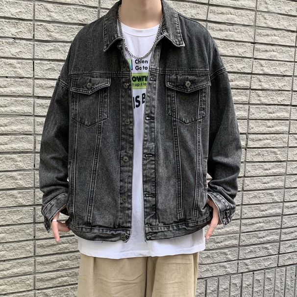 Loom Autumn Denim Trendy Brand Ins European American Street Loose Versatile Korean Version Casual Handsome Hong Kong Style_mkmklike.com
