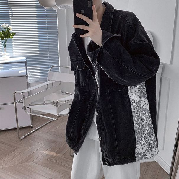 Loom Teenager Denim Men Loose Casual Workwear Outerwear Autumn Winter Cool Jacket Hip Hop Trendy Brand_mkmklike.com