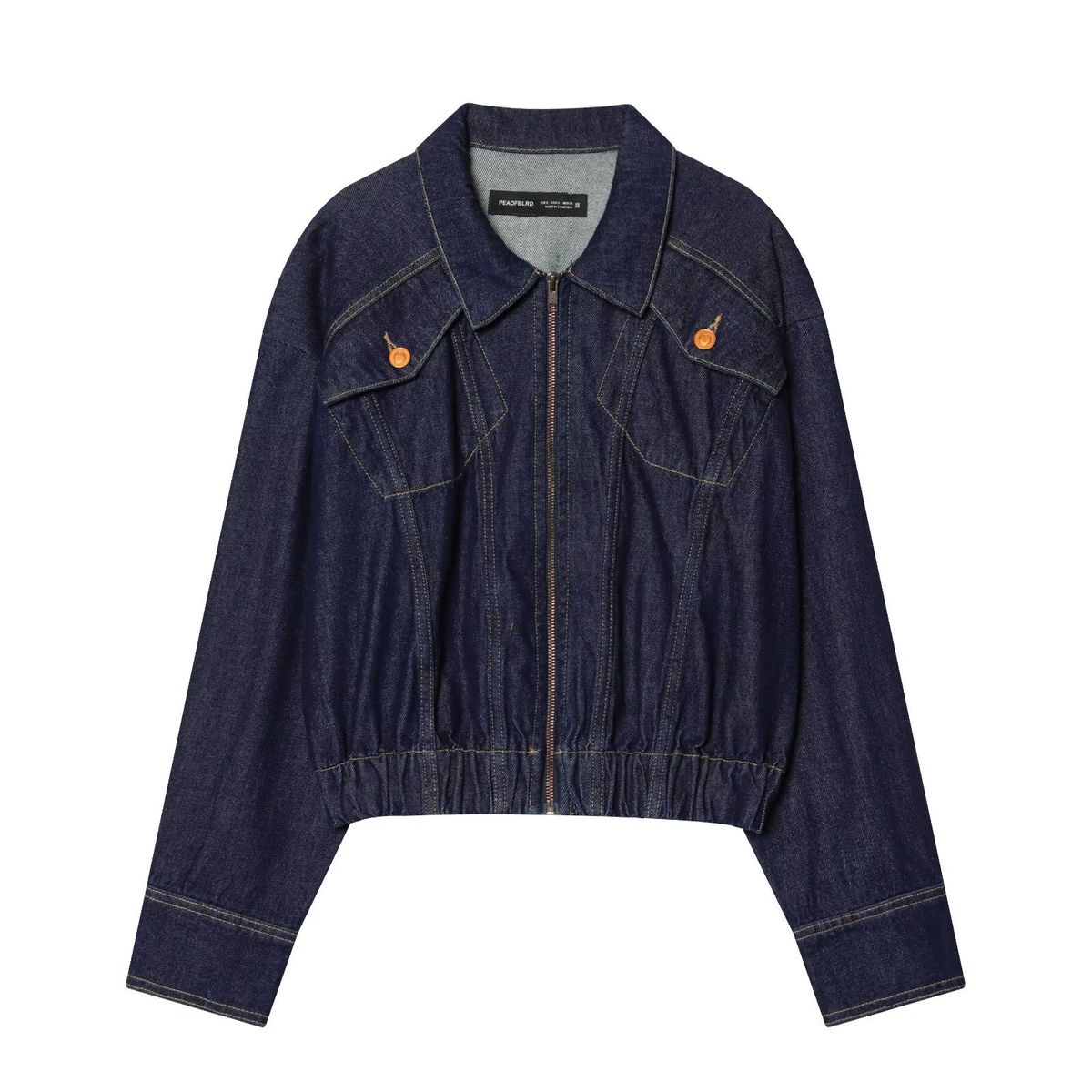 Women's Retro Style Bomber Jacket Spring 2026 New American Denim Jacket Wholesale Clothing_mkmklike.com