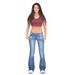 Women's Stretchy Flare Jeans High Waist Bootcut Denim Pants Comfortable Cotton Blend Trousers For Casual Streetwear (Black, Dark Blue, Light Blue)_mkmklike.com