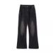 Men's Trendy Deconstructed Patchwork Jeans Loose Straight Leg High Street Style Vibe Cool And Slimming Slightly Flared_mkmklike.com