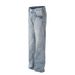 Men's Clothing Retro Neutral High End Street Trend Water Wash Blue Design Slim Men's Flared Casual Jeans_mkmklike.com