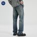 Pure Muqiu Men's Clothing | 2024 Spring New Flared Ripped Jeans For Men Ins Loose Washed Retro Bell Bottoms_mkmklike.com