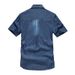 Mens Summer Retro Denim Shirts Mens Casual Straight Cotton Short Sleeve Jean Shirts Street Outdoor Cargo Plus Size Blue T-Shirt_mkmklike.com