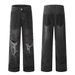 Reversible Pocket Design Loose Denim Men's Vintage Washed Punk Ripped Straight-Leg Pants Trendy_mkmklike.com