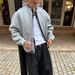 High-Quality Design Fashion Versatile Trendy Simple Inner Two-Piece Men's Short Loose Flight Jacket_mkmklike.com