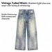 YYJ 25SS Bull King Series 05 Men's A-Line Washed Blue Relaxed Straight Jeans Cleanfit Denim Pants_mkmklike.com