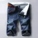 2025 2025 Men's Denim Shorts Summer New Style Thin Section Elastic Strength Slim Fit Short Jeans Male Brand Clothing Black Blue_mkmklike.com