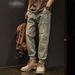 Men's Ripped Jeans Trendy Brand Loose Straight Leg High Street Retro Casual Niche Style Spring Collection_mkmklike.com