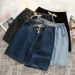 Men's Clothing Men's Denim Shorts Style Summer Loose Fit Washed Five Point Casual Elastic Waist Trendy Versatile_mkmklike.com