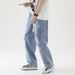 Brand Free New Trend Simple Ripped Jeans For Men's Summer Thin Casual Cropped Pants Harajuku Fashion_mkmklike.com