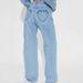 Women's High Waist Straight Leg Jeans With Heart Pocket Design - Washed Denim, Loose Fit, Comfortable & Stylish (Light Blue, S/M/L/Xl)_mkmklike.com