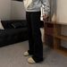 Men's Clothing Paris Scimitar Straight Leg Flared Black Jeans For High Street Vibe Retro Slim Cleanfit_mkmklike.com