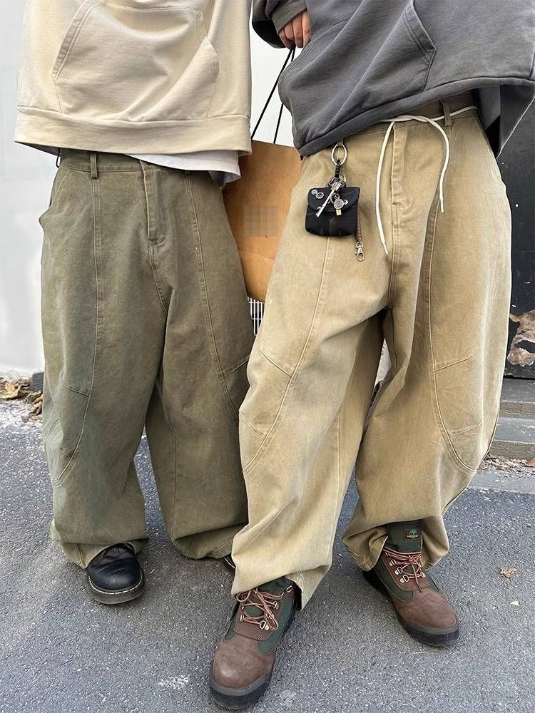 Vintage American Style Men's Jeans - Relaxed Fit High Waist Straight Leg Denim Pants For Casual Wear_mkmklike.com