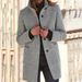 Women's vintage button-up woolen coat_mkmklike.com