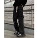 Men's Streetwear Cargo Jeans – Oversized Workwear Pants With Multi-Pockets, Loose Fit Wide Leg Denim, Vintage Washed For Casual & Urban Style_mkmklike.com