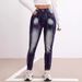 Women’s Clothing new style washed creative tie dyed high waist elastic hip lifting versatile ladies denim trousers_mkmklike.com