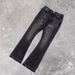 Men's Clothing Vintage Washed Black & Blue Splash Ink Straight-Leg Slightly Flared Jeans For Men & Women – Comfortable Cotton Denim With Mid-Rise_mkmklike.com