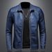 Men's Clothing jacket Jacket Leather jacket slim fit_mkmklike.com