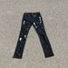 2026 New Independent Eco-friendly Fabric AM Black Hot Diamond Ripped Jeans High Street Black Basic Ripped Skinny Elastic Jeans Trousers_mkmklike.com