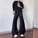 Vintage American Raw Denim Jeans For Men – Black Bootcut Staple With Classic Stitching (S-XXXL, Mid-Rise, Polyester Blend)_mkmklike.com