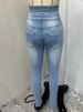 "High Waisted Ripped Skinny Jeans – Butt Lift Stretch Denim, Multi-Button Closure, Light Blue Slim Fit Jeans For Women (Sizes S-2XL)"_mkmklike.com