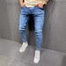 Men's Clothing Men's Ripped And Worn Skinny Stretch Jeans_mkmklike.com