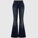 Popular European And American Cross-border Foreign Trade Women's Clothing: Dark-washed Pocket Embroidered Rhinestone_mkmklike.com