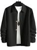 European And American Cross-Border Single-Breasted Jacquard Casual Jacket Patchwork Design Simple Solid Color_mkmklike.com