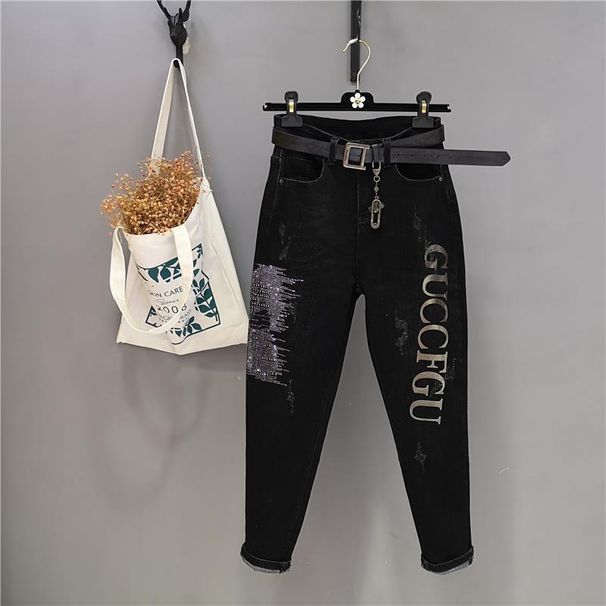 Fashion Elastic Slim Fit Heavyweight Hot Selling Diamond Leggings Pencil Pants Fashion_mkmklike.com