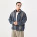 Men's Vintage Washed Denim Jacket - American Classic Relaxed Fit Workwear Coat With Distressed Finish_mkmklike.com