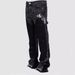Men's Clothing 24 Fashion Overalls Hot Selling Elastic Patch Denim Layered Flared Pants_mkmklike.com