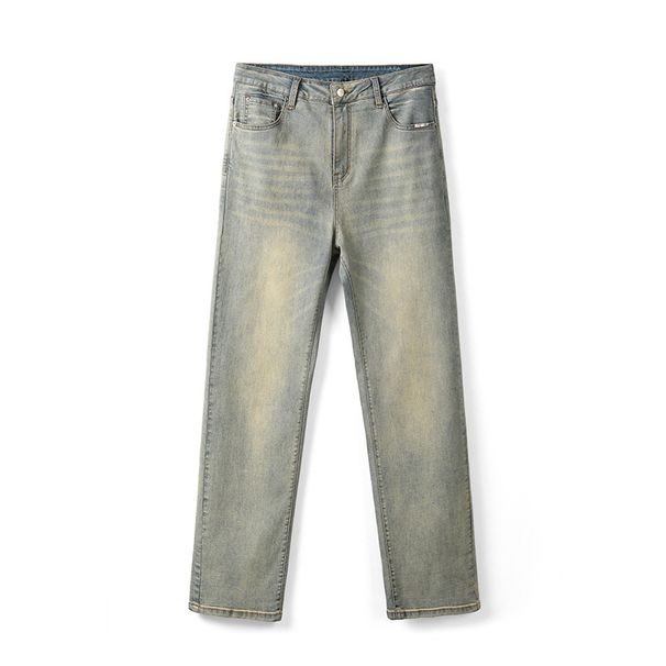 Large Size Men's Spring New Washed Retro Straight Jeans Men's Plus Fat Plus Size Loose Denim Trousers Men_mkmklike.com