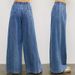 Vintage Relaxed Fit Wide Leg Jeans For Women - Stretchy Waist Flowy Denim Pants (Retro Blue) | Boho Chic & Comfortable_mkmklike.com