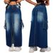 Women's Clothing New Denim Fashion Bag Slit Long Skirt Source_mkmklike.com